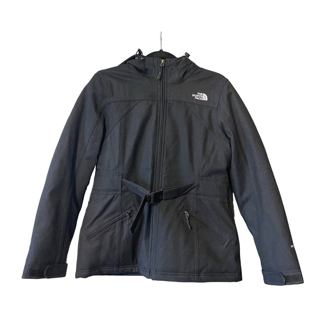 The North Face Women’s Hyvent Black Belted Wool Coat Jacket Size Medium